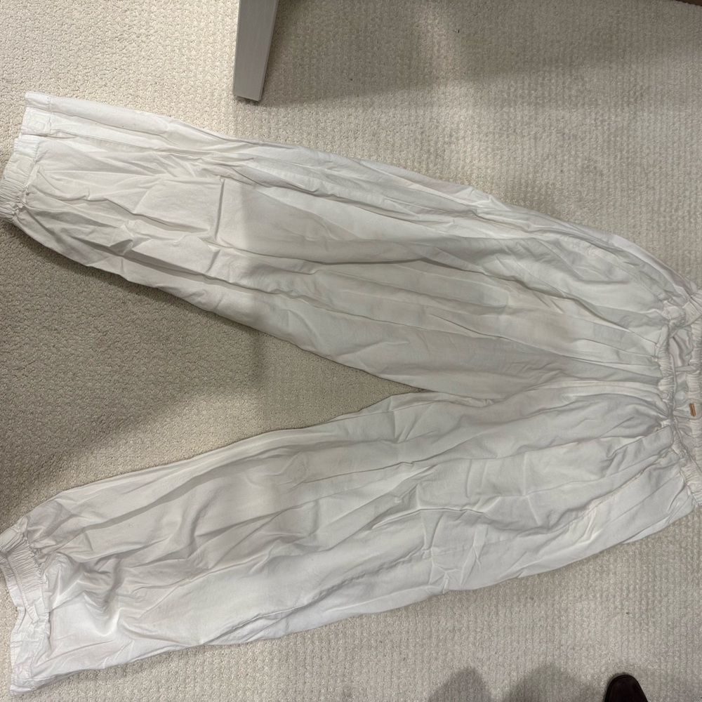 White Free People Relaxed Fit Pants